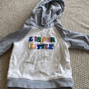 H&M “L is for Little” hoodie 12M
